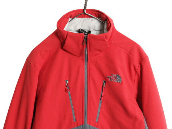 ノースフェイス 中綿 ソフトシェル ジャケット メンズ L / The North Face フルジップ アウトドア ナイロン ブルゾン ハイネック ツートン