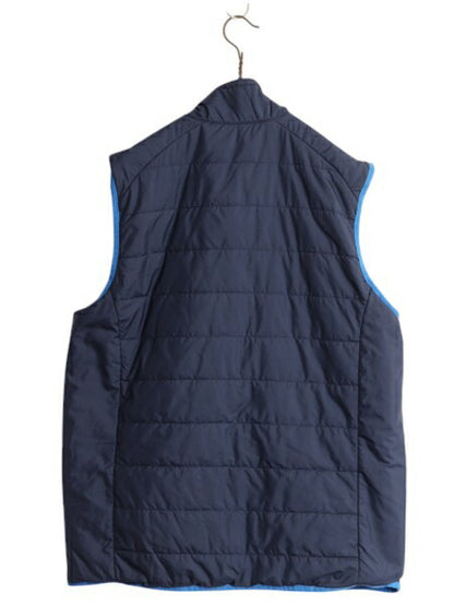 US企画 ノースフェイス リバーシブル ベスト メンズ S 古着 The North Face アウトドア フリース 中綿 ナイロン 前開き 重ね着 フルジップ