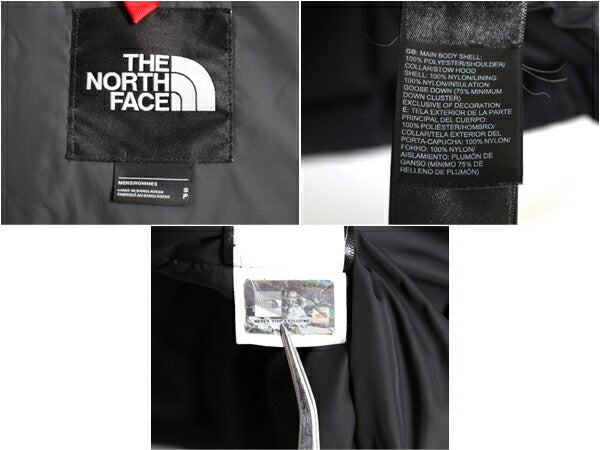 ノースフェイス 迷彩 ヌプシ ダウン ベスト メンズ S 古着 The North face NUPTSE 700フィル フルジップ 重ね着 前開き カモ ハイネック 黒