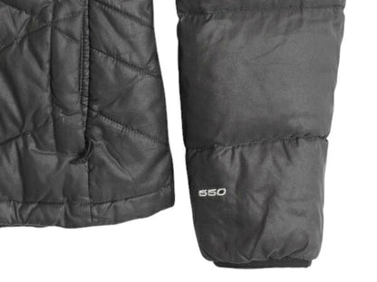 US企画 ノースフェイス ナイロン ダウン ジャケット レディース M / The North Face ジャンパー 550 フィル ハイネック キルティング 濃灰