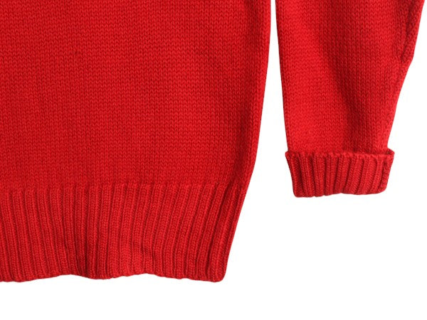 80s OLD GAP ボートネック ウール ニット セーター メンズ レディース M / ヴィンテージ ギャップ 無地 ミドルゲージ 旧タグ リブ編み 赤
