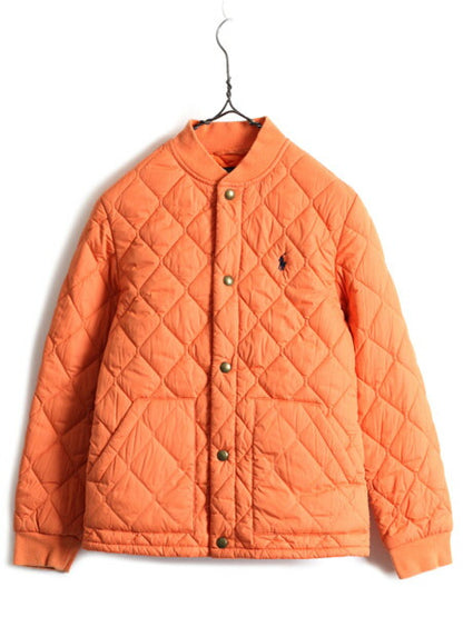 ボーイズ M 120cm 程■ POLO ポロ ラルフローレン 中綿 ナイロン キルティング ジャケット キッズ / 古着 ブルゾン ジャンパー ポニー刺?