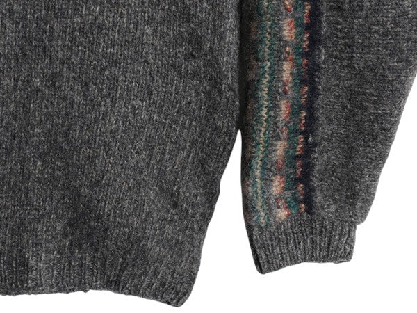 90s ウールリッチ ウール ニット セーター メンズ XL / 古着 90年代 オールド Woolrich 旧タグ ミドルゲージ クルーネック 大きいサイズ 灰