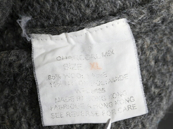 90s ウールリッチ ウール ニット セーター メンズ XL / 古着 90年代 オールド Woolrich 旧タグ ミドルゲージ クルーネック 大きいサイズ 灰