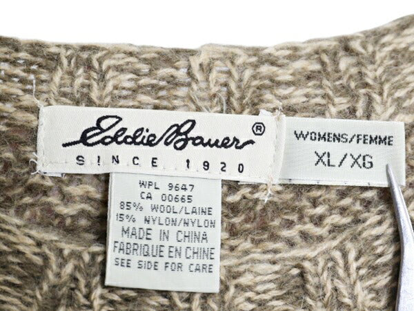 90s エディバウアー ノルディック ニット セーター メンズ レディース XL / オールド Eddie Bauer ウール ボートネック 大きいサイズ 総柄