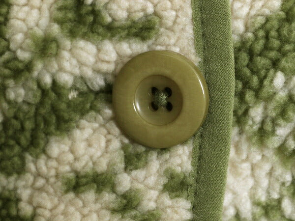 00s オービス ノルディック フリース ジャケット レディース L 00年代 オールド ORVIS ボア パイル カーディガン バーズアイ 総柄 ブルゾン