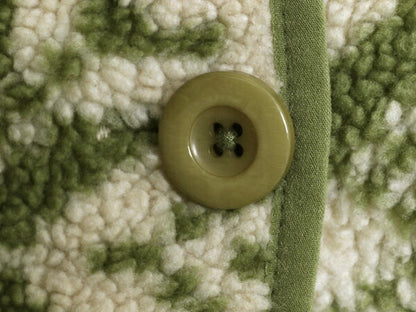 00s オービス ノルディック フリース ジャケット レディース L 00年代 オールド ORVIS ボア パイル カーディガン バーズアイ 総柄 ブルゾン