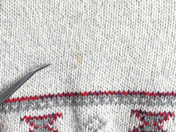 80s ウールリッチ ノルディック ウール ニット セーター メンズ L / 古着 80年代 ヴィンテージ Woolrich 紺タグ バーズアイ フェアアイル