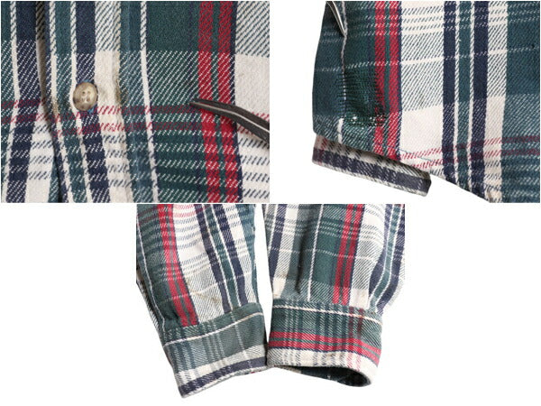 80s カーハート チェック ヘビー フランネル シャツ メンズ L 程/ 80年代 ヴィンテージ Carhartt ワーク コットン ネルシャツ ポケット付き