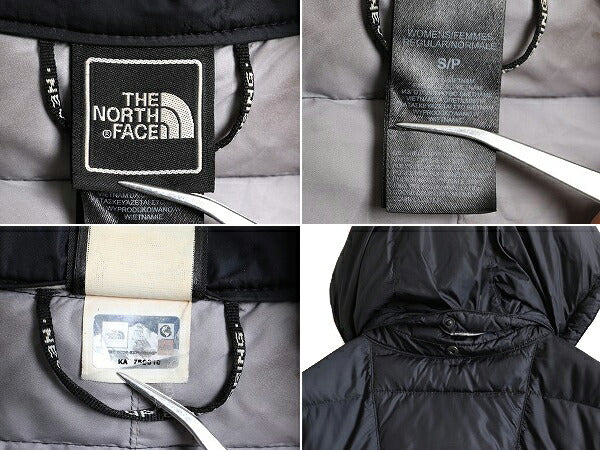 US企画 ノースフェイス ロング ダウン コート レディース S / The North Face アウトドア パーカー ジャケット 600フィル キルティング 紺