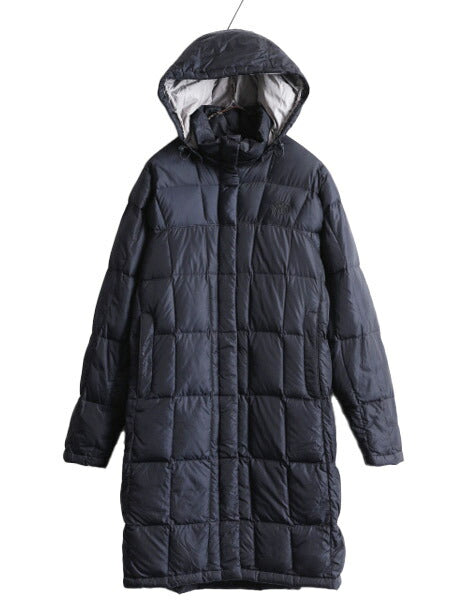 US企画 ノースフェイス ロング ダウン コート レディース S / The North Face アウトドア パーカー ジャケット 600フィル キルティング 紺