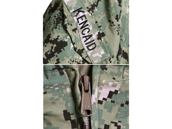 17年製 米軍実物 US NAVY デジタル ウッドランドカモ AOR2 迷彩 ゴアテックス ジャケット MEDIUM LONG / ミリタリー パーカー ブルゾン NWU