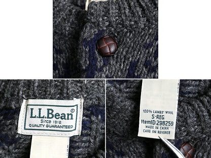 エルエルビーン ノルディック ヘンリーネック ニット セーター メンズ S / LLBean アウトドア 厚手 LLビーン ヘビーウェイト ラム ウール