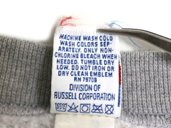 90s ラッセル ボーダー スウェット メンズ レディース XL / 90年代 オールド RUSSELL トレーナー 裏起毛 大きいサイズ クルーネック 無地