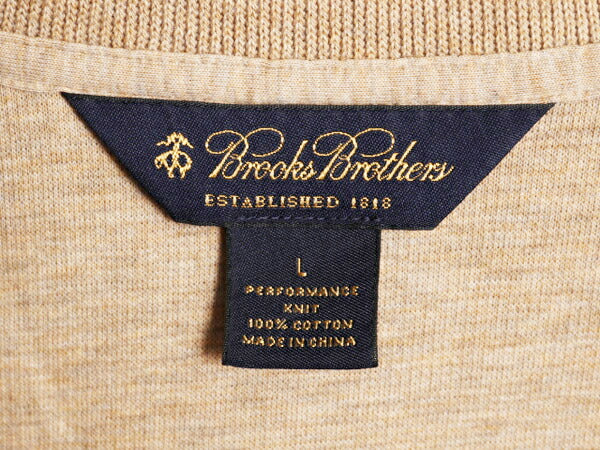 ブルックスブラザーズ ハーフジップ コットン ニット セーター メンズ L 古着 Brooks Brothers ハイネック 無地 シンプル 薄手 ハイゲージ