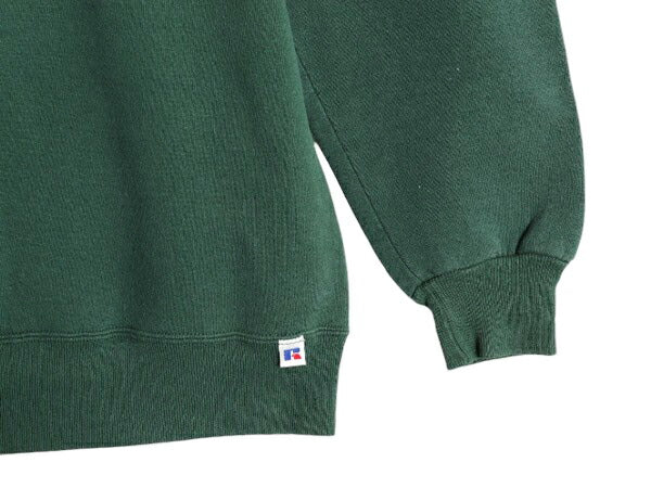 90s USA製 ラッセル プリント スウェット メンズ レディース XL / オールド RUSSELL トレーナー 前V 裏起毛 スエット ワンポイント 企業物