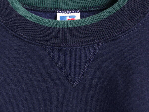 90s USA製 ラッセル 無地 スウェット メンズ レディース XL / 古着 90年代 オールド RUSSELL トレーナー 大きいサイズ 前V 裏起毛 ツートン