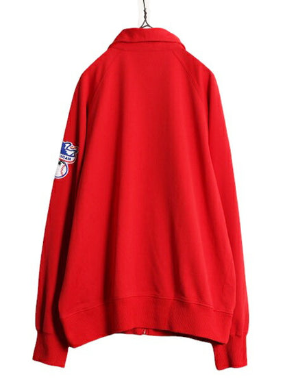 MLB オフィシャル Stitches レッドソックス トラック ジャケット メンズ XL 古着 フルジップ ジャージ スタジアム ジャンパー 大リーグ 赤