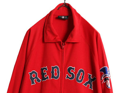 MLB オフィシャル Stitches レッドソックス トラック ジャケット メンズ XL 古着 フルジップ ジャージ スタジアム ジャンパー 大リーグ 赤