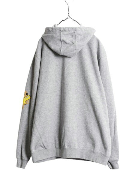 カーハート スウェット フード パーカー メンズ L / CARHARTT トレーナー スエット ミドルウェイト プルオーバー 裏起毛 ワンポイント 企業