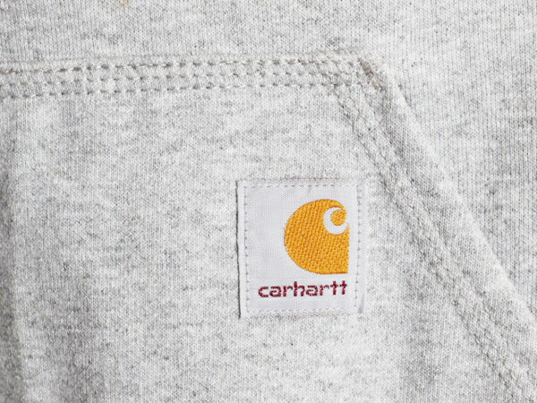カーハート スウェット フード パーカー メンズ L / CARHARTT トレーナー スエット ミドルウェイト プルオーバー 裏起毛 ワンポイント 企業