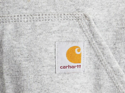 カーハート スウェット フード パーカー メンズ L / CARHARTT トレーナー スエット ミドルウェイト プルオーバー 裏起毛 ワンポイント 企業