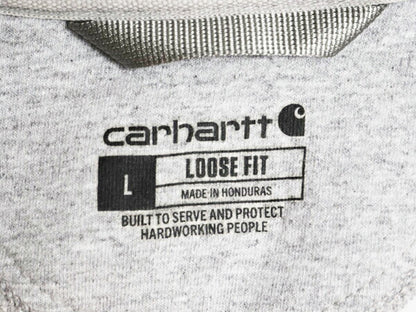 カーハート スウェット フード パーカー メンズ L / CARHARTT トレーナー スエット ミドルウェイト プルオーバー 裏起毛 ワンポイント 企業