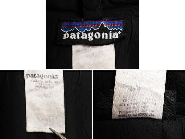 00s 00年製 パタゴニア トレス ジャケット レディース M 00年代 オールド Patagonia フルジップ ナイロン ライナー付き ブルゾン マンパ 黒