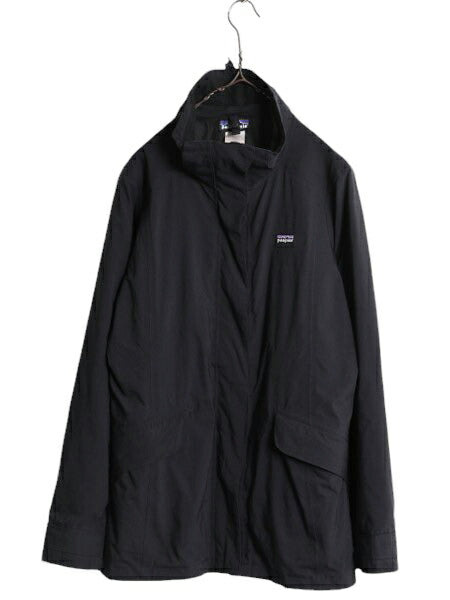 00s 00年製 パタゴニア トレス ジャケット レディース M 00年代 オールド Patagonia フルジップ ナイロン ライナー付き ブルゾン マンパ 黒