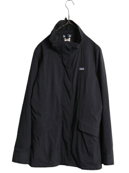 00s 00年製 パタゴニア トレス ジャケット レディース M 00年代 オールド Patagonia フルジップ ナイロン ライナー付き ブルゾン マンパ 黒