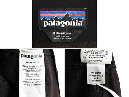 18年製 パタゴニア アズ ジャケット メンズ M / 古着 Patagonia アウトドア ソフトシェル ストレッチ ブルゾン フルジップ 防風 企業物 黒