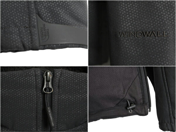 US企画 ノースフェイス APEX ソフトシェル ジャケット メンズ M エイペックス 裏 フリース 防風 ジャンパー 総柄 The North Face WIND WALL