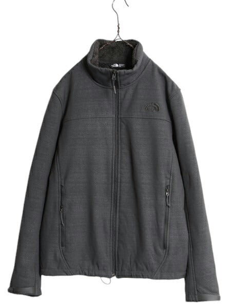 US企画 ノースフェイス APEX ソフトシェル ジャケット メンズ M エイペックス 裏 フリース 防風 ジャンパー 総柄 The North Face WIND WALL