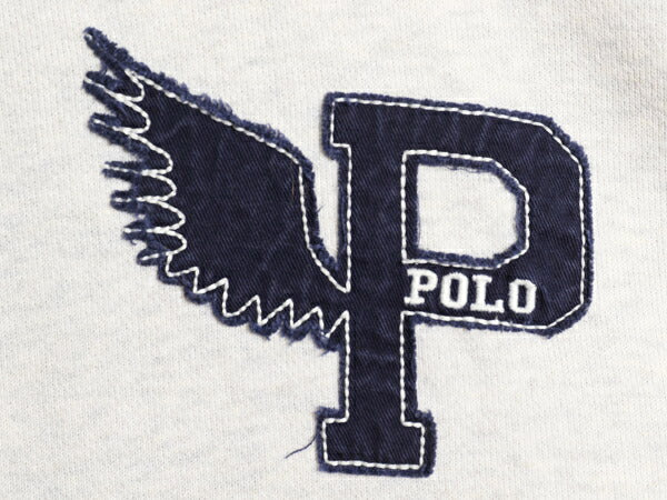 00s ポロ ラルフローレン P-WING 刺繍 ハーフジップ スウェット メンズ L / オールド 裏起毛 トレーナー ワンポイント ハイネック ツートン