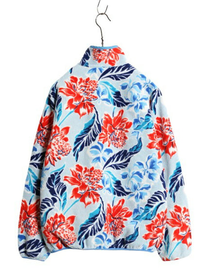 15年製 パタゴニア 総柄 ライトウェイト シンチラ スナップT レディース S / 古着 PATAGONIA プルオーバー フリース ジャケット ジャンパー