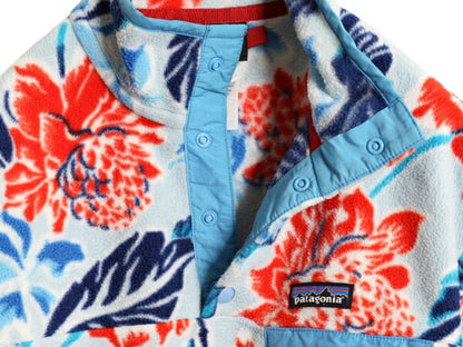 15年製 パタゴニア 総柄 ライトウェイト シンチラ スナップT レディース S / 古着 PATAGONIA プルオーバー フリース ジャケット ジャンパー