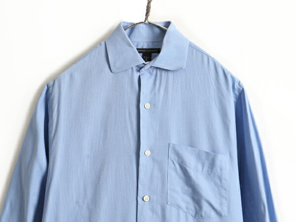 希少サイズ S ■ バナナリパブリック コットン 長袖 ドレス シャツ ( メンズ 14 1/2 )古着 BANANA REPUBLIC 無地 長袖シャツ ポケット付き