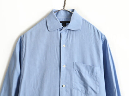 希少サイズ S ■ バナナリパブリック コットン 長袖 ドレス シャツ ( メンズ 14 1/2 )古着 BANANA REPUBLIC 無地 長袖シャツ ポケット付き