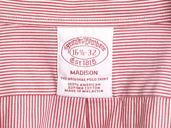 ブルックスブラザーズ ストライプ 長袖 ボタンダウン シャツ メンズ L 程/ 古着 Brooks Brothers ピマ コットン 長袖シャツ ワイシャツ BD