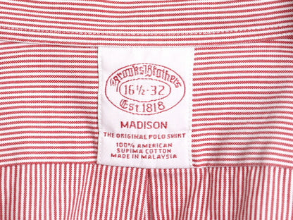 ブルックスブラザーズ ストライプ 長袖 ボタンダウン シャツ メンズ L 程/ 古着 Brooks Brothers ピマ コットン 長袖シャツ ワイシャツ BD