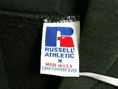 90s USA製 ラッセル 無地 スウェット フード パーカー メンズ レディース M / 90年代 オールド RUSSELL プルオーバー トレーナー 裏起毛 緑