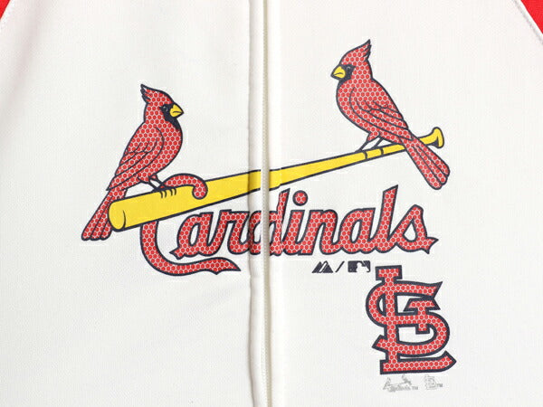 カージナルス トラック ジャケット メンズ L 程/ MLB オフィシャル マジェスティック 大リーグ ジャージ フルジップ ハイネック ブルゾン