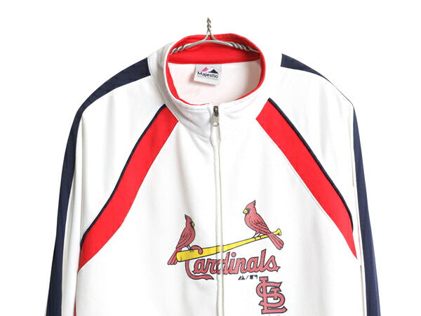 カージナルス トラック ジャケット メンズ L 程/ MLB オフィシャル マジェスティック 大リーグ ジャージ フルジップ ハイネック ブルゾン