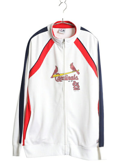 カージナルス トラック ジャケット メンズ L 程/ MLB オフィシャル マジェスティック 大リーグ ジャージ フルジップ ハイネック ブルゾン