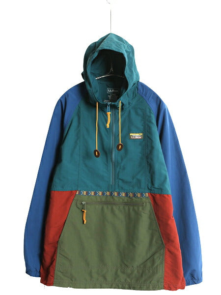 エルエルビーン ナイロン アノラック パーカー ジャケット レディース L / 古着 プルオーバー ハーフジップ マンパ ハイネック パッカブル