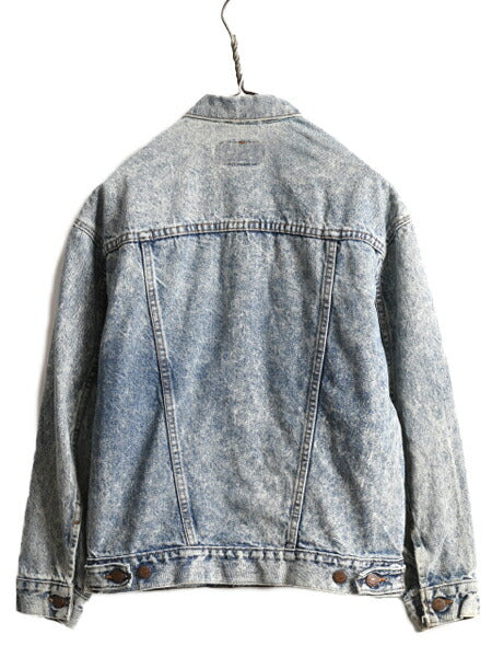 90s USA製 リーバイス 57508 ケミカルウォッシュ デニム ジャケット メンズ L 小さめ M 程/ 90年代 オールド Levis ジージャン ブルゾン