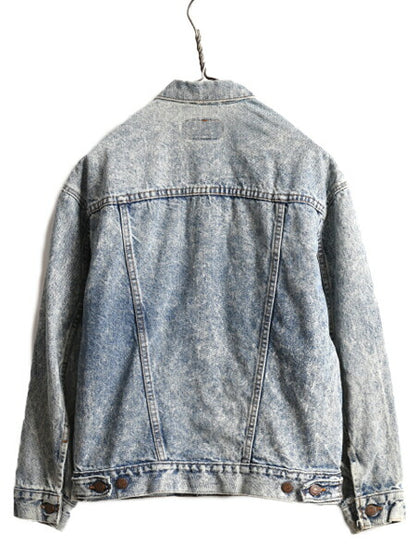 90s USA製 リーバイス 57508 ケミカルウォッシュ デニム ジャケット メンズ L 小さめ M 程/ 90年代 オールド Levis ジージャン ブルゾン