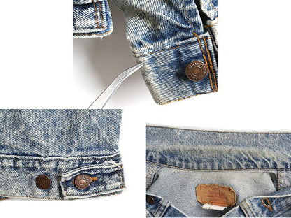 90s USA製 リーバイス 57508 ケミカルウォッシュ デニム ジャケット メンズ L 小さめ M 程/ 90年代 オールド Levis ジージャン ブルゾン
