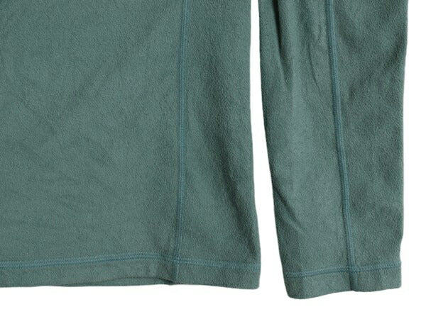 20年製 パタゴニア マイクロD ハーフジップ フリース プルオーバー レディース M / 古着 Patagonia ロンT 長袖 Tシャツ ハイネック 薄手 緑
