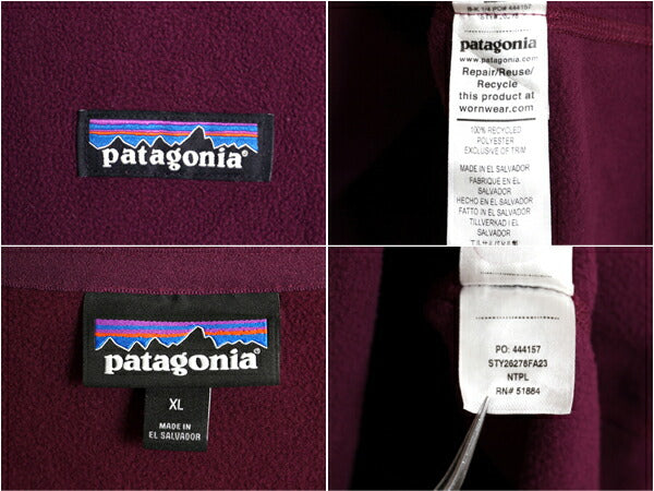 23年製 パタゴニア マイクロD ハーフジップ フリース プルオーバー レディース XL / 古着 Patagonia ロンT 長袖 Tシャツ ハイネック 企業